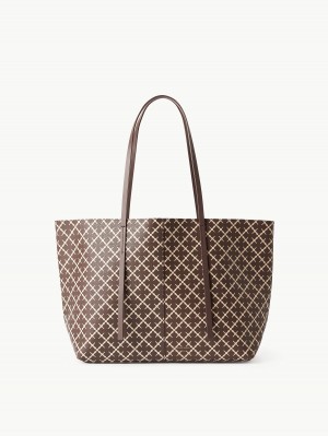 By Malene Birger Abigail Printed Tote Taschen Braun | AT_BB55117