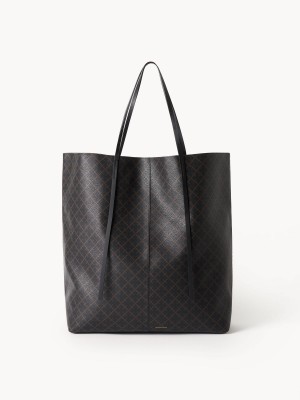 By Malene Birger Abrille Printed Tote Taschen Dunkel | AT_BB90298