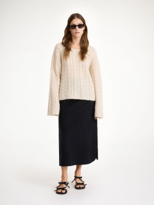 By Malene Birger Angello Wool Midi Röcke Schwarz | AT_BB75281