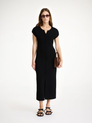 By Malene Birger Bielas Maxi Dress Strickwaren Schwarz | AT_BB32656