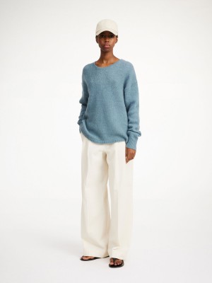 By Malene Birger Briella Mohair-blend Sweater Strickwaren Cool Water | AT_BB73103