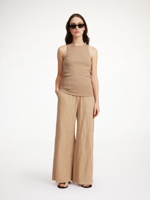 By Malene Birger Campine Wide-leg Hosen Tannin | AT_BB17819