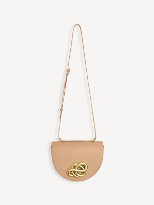 By Malene Birger Cebella Leather Shoulder Taschen Tan | AT_BB78206