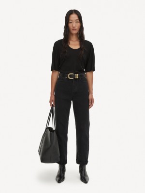 By Malene Birger Cevina Oversized T-shirt Oberteile Schwarz | AT_BB87574