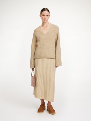 By Malene Birger Cimone Sweater Strickwaren Beige | AT_BB64382