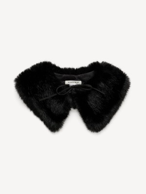 By Malene Birger Cowie Faux Fur Collar Schals Schwarz | AT_BB75258