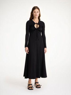 By Malene Birger Deija Maxi Dress Strickwaren Schwarz | AT_BB25440