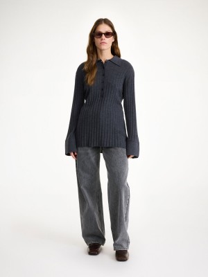 By Malene Birger Delphine Merino Wool Sweater Strickwaren Grau | AT_BB93405