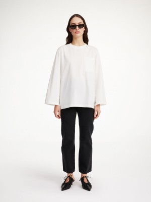 By Malene Birger Fayeh Oversized Longsleeve Oberteile Weiß | AT_BB13346