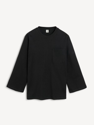 By Malene Birger Fayeh Oversized Longsleeve Oberteile Schwarz | AT_BB24136