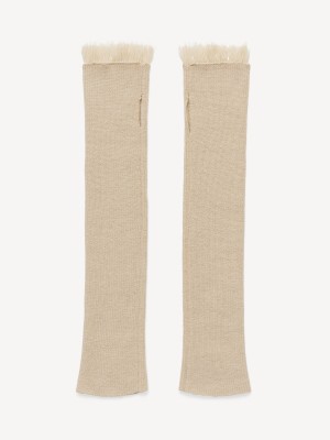 By Malene Birger Fezan Gloves Sonstiges Zubehör Oyster Gray | AT_BB28359