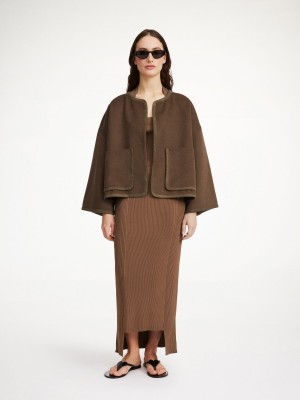 By Malene Birger Jacquie Wool Jacken Shitake | AT_BB10113