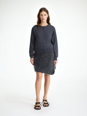 By Malene Birger Krissah Mini Skirt Strickwaren Grau | AT_BB86556