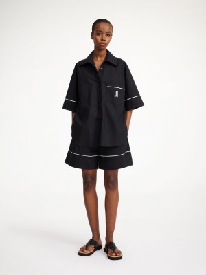 By Malene Birger Mallias Organic Cotton Shirt Oberteile Schwarz | AT_BB93468