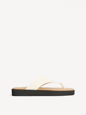 By Malene Birger Marisol Leather Sandals Schuhe Weiß | AT_BB41299