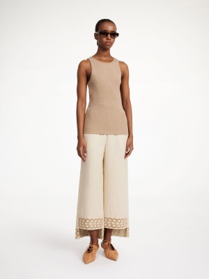 By Malene Birger Mirabellos Linen Hosen Oyster Gray | AT_BB58683