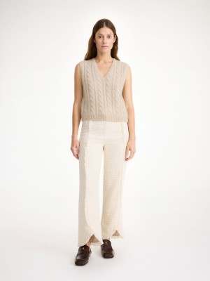 By Malene Birger Simea Vest Strickwaren Oyster Gray | AT_BB45114