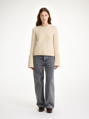 By Malene Birger Sorena Sweater Strickwaren Oyster Gray | AT_BB60969