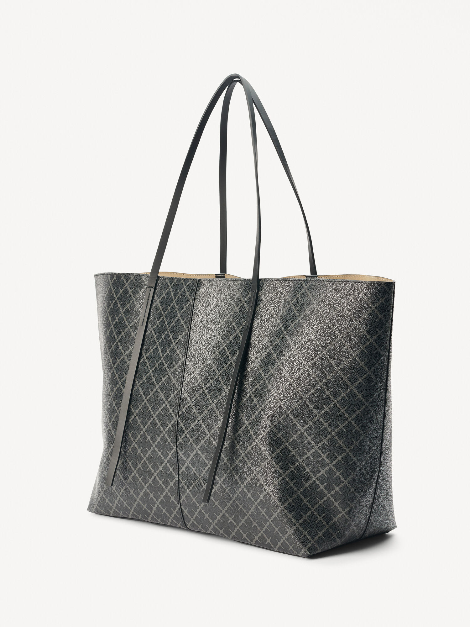 By Malene Birger Abi Printed Tote Taschen Charcoal | AT_BB35558