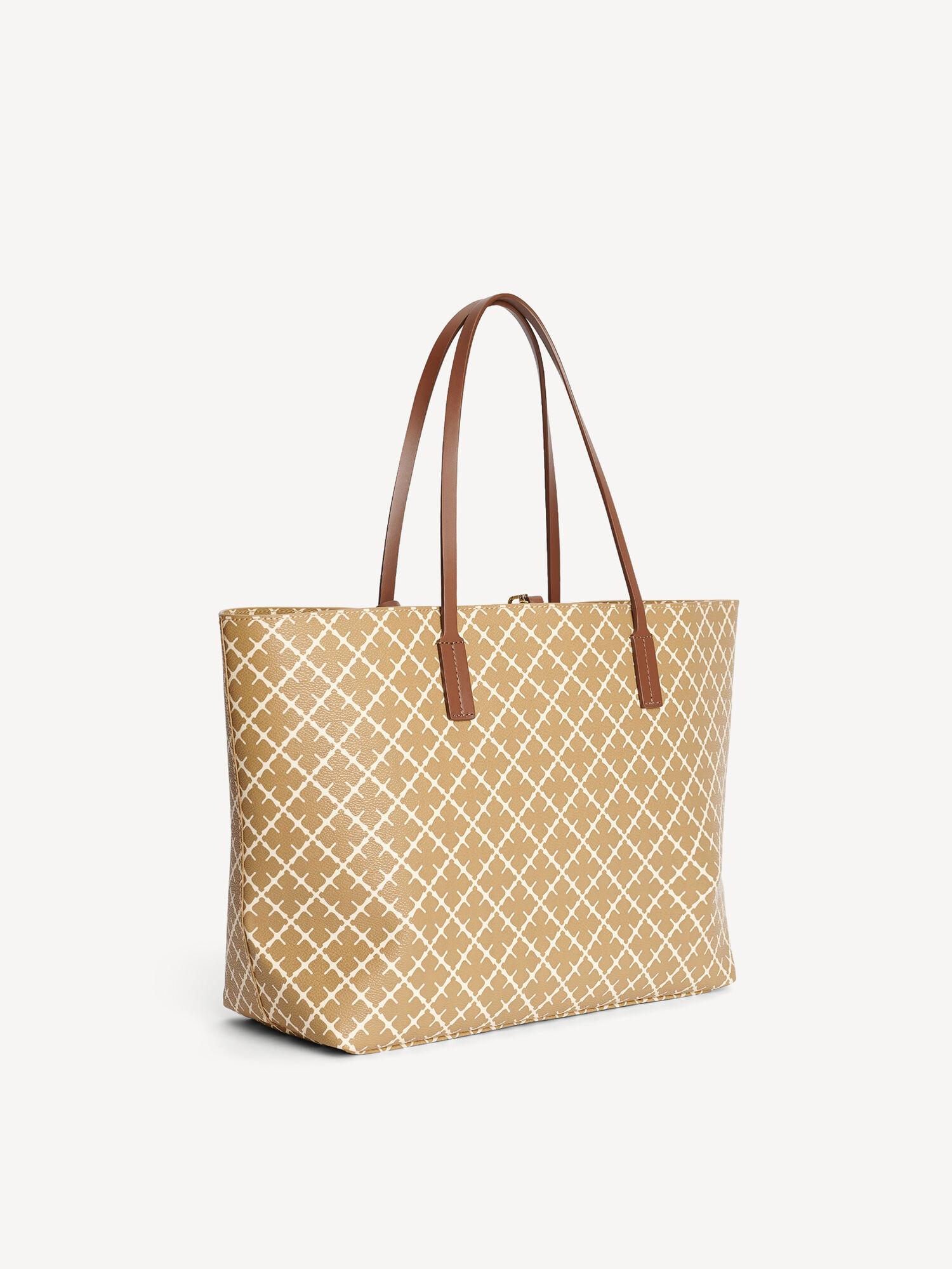 By Malene Birger Abigail Printed Tote Taschen Beige | AT_BB23544