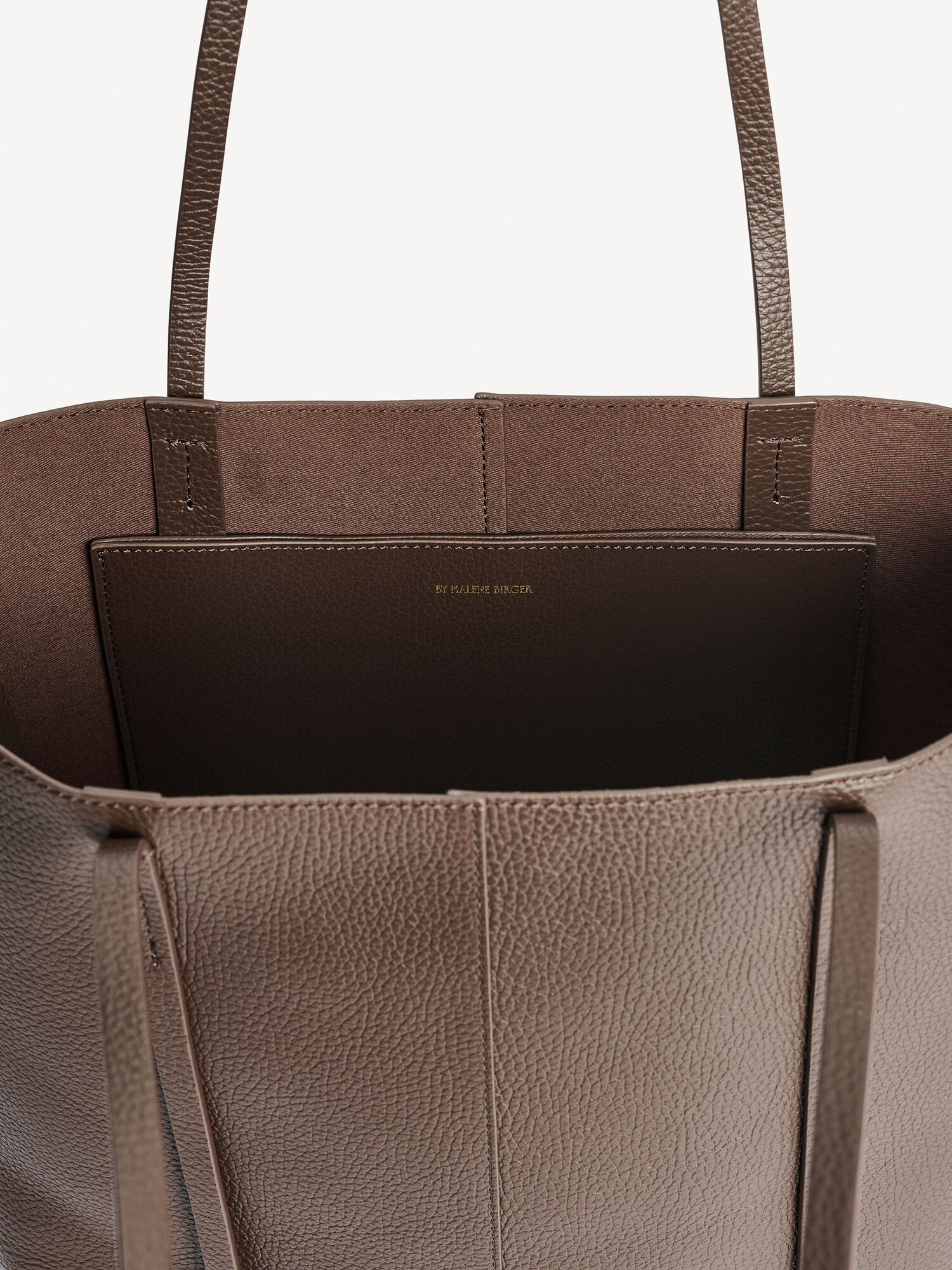 By Malene Birger Abilso Leather Tote Taschen Kaffee | AT_BB42666