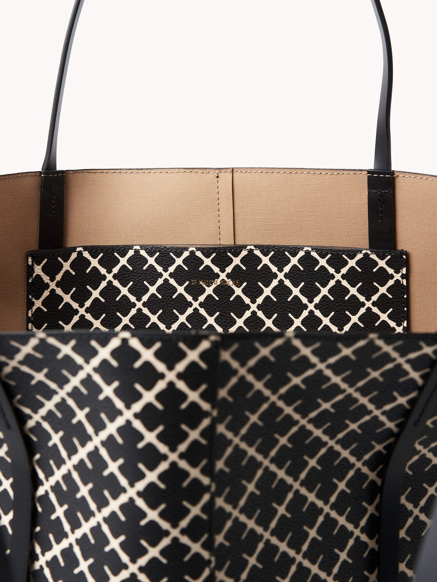 By Malene Birger Abrille Printed Tote Taschen Schwarz | AT_BB16705