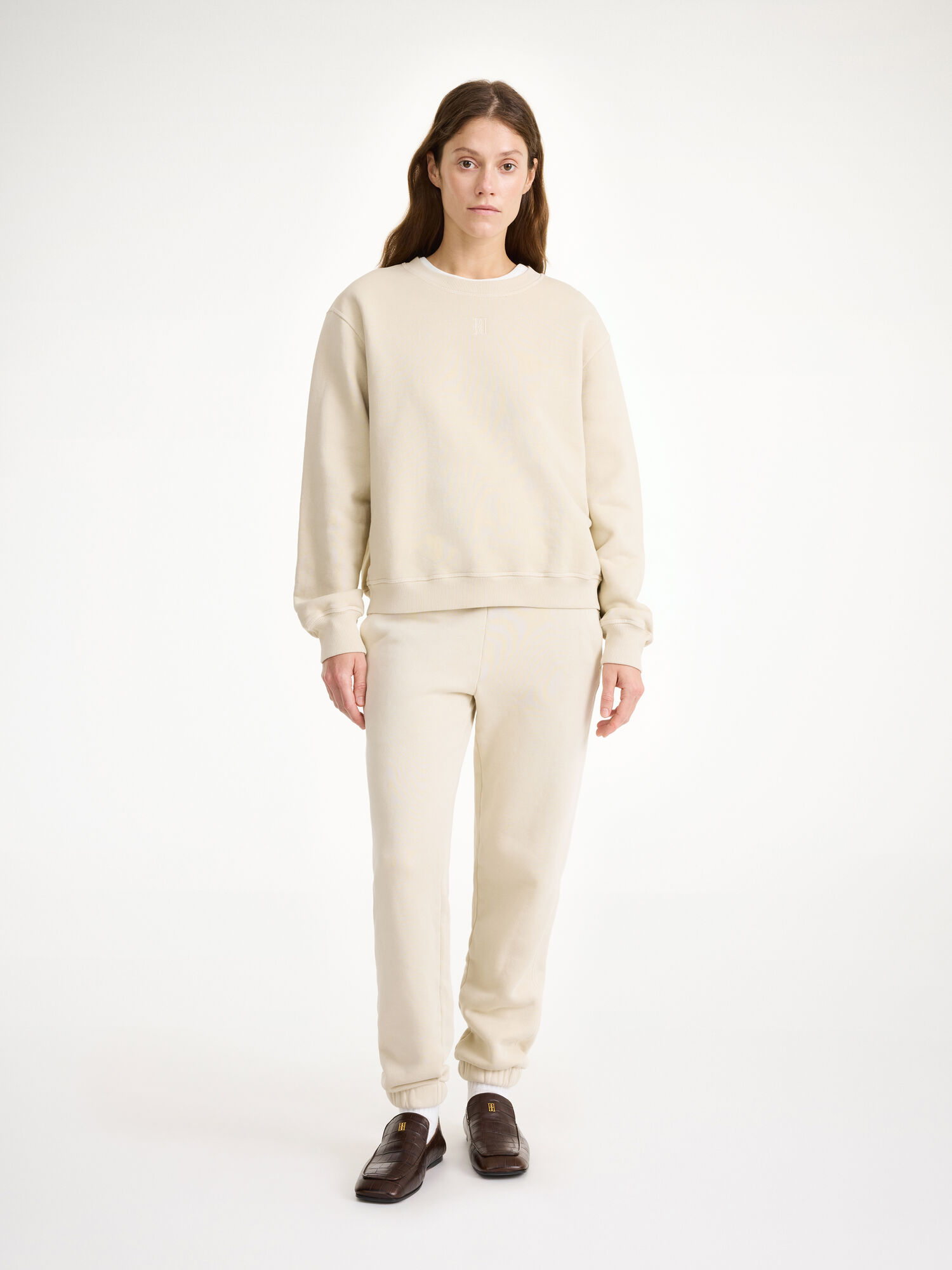 By Malene Birger Apalia Organic Cotton Sweatshirt Oberteile Oyster Gray | AT_BB32835