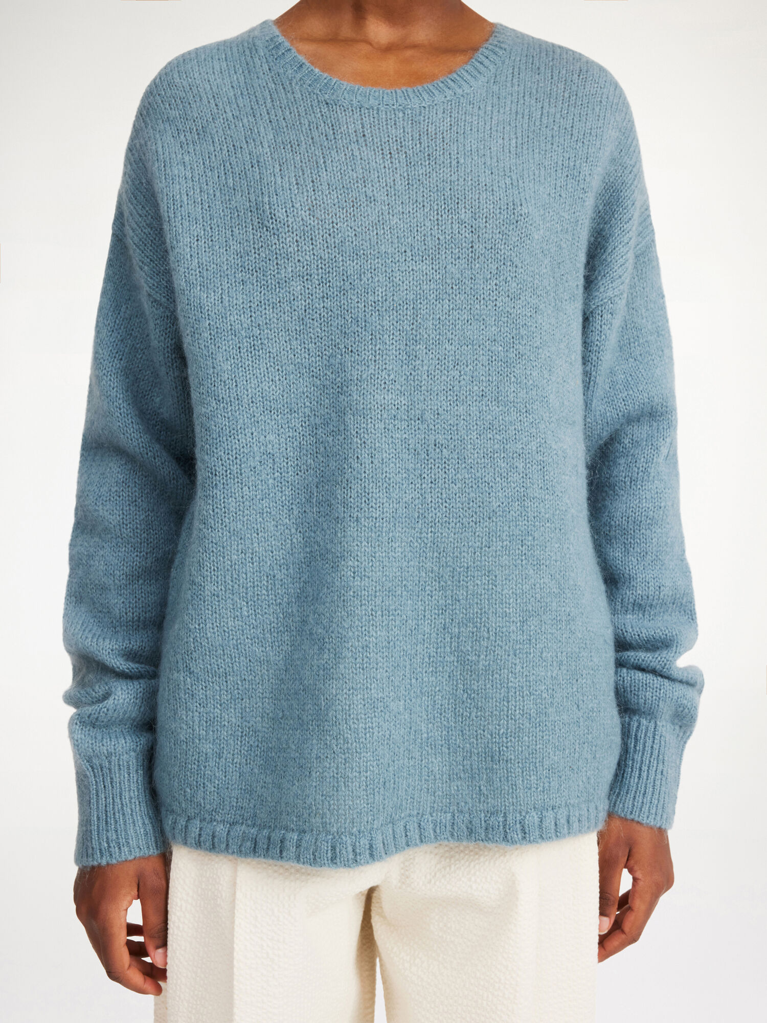 By Malene Birger Briella Mohair-blend Sweater Strickwaren Cool Water | AT_BB73103