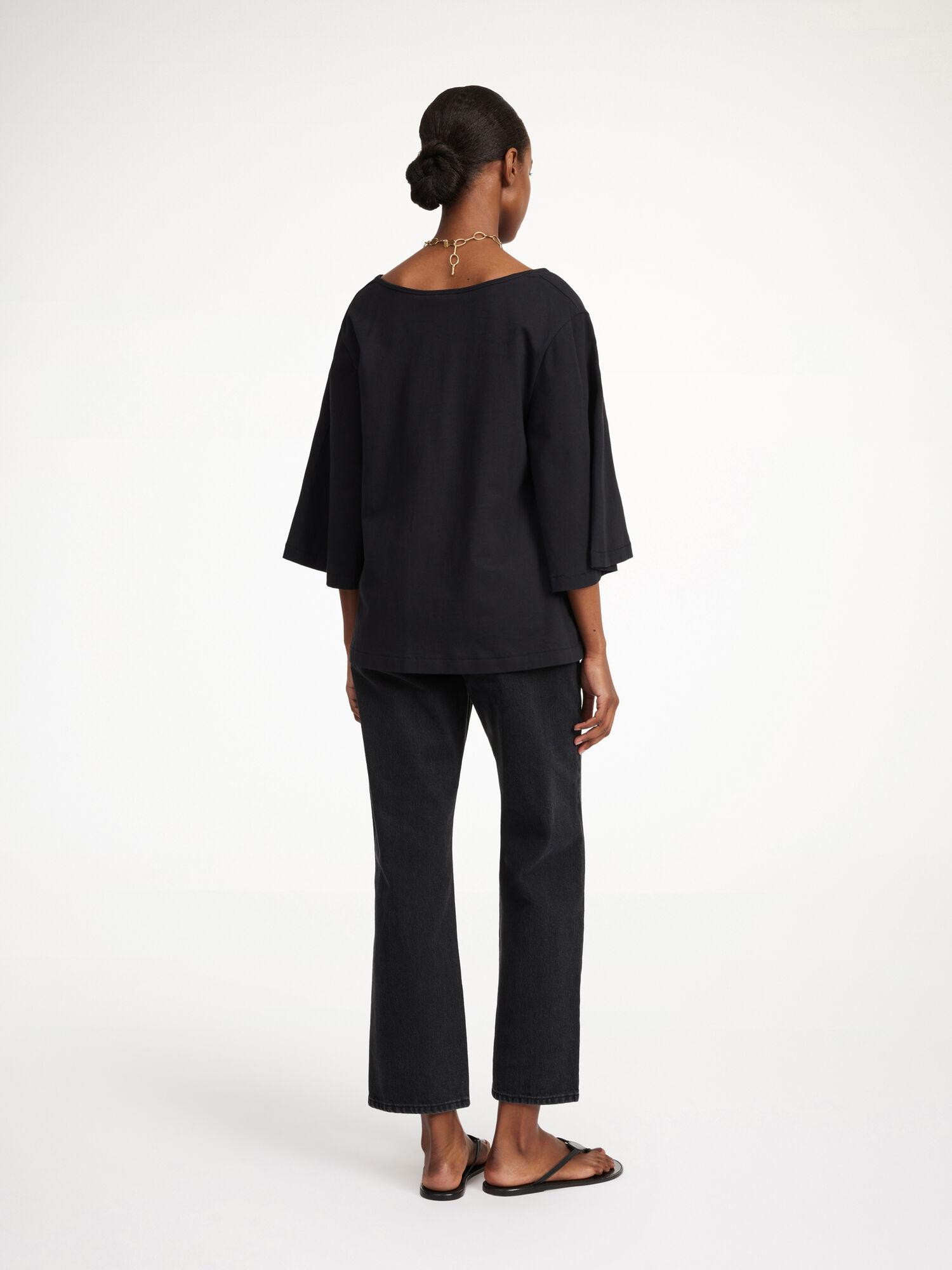 By Malene Birger Bryar Organic Cotton T-shirt Oberteile Schwarz | AT_BB87132