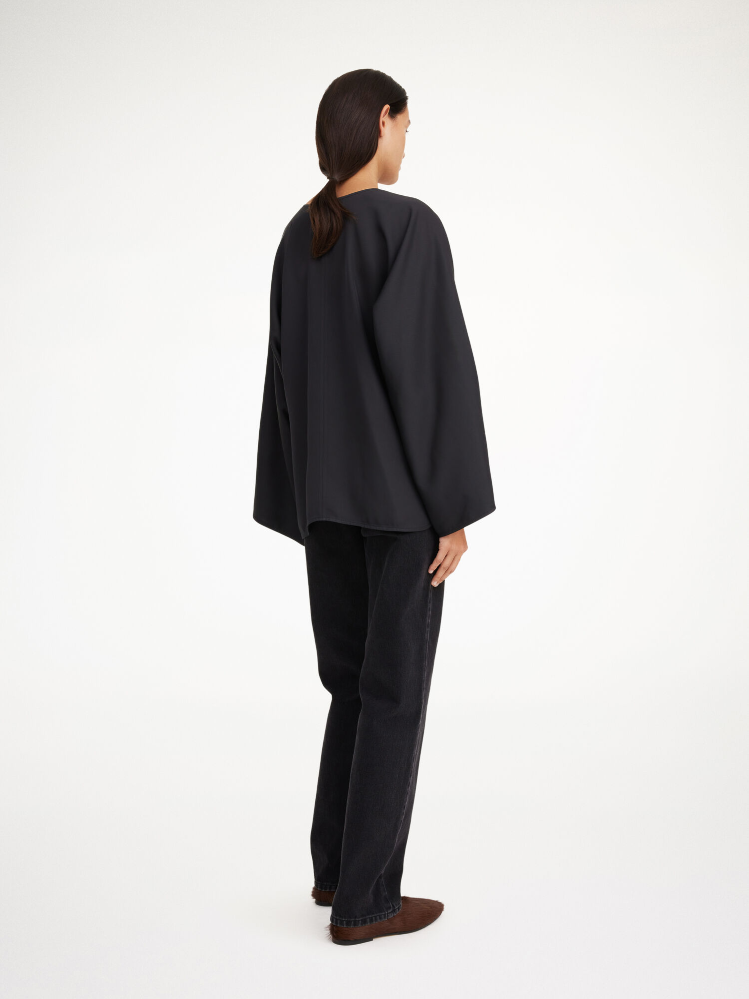 By Malene Birger Calias Tunic-style Blouse Hemd Schwarz | AT_BB10983