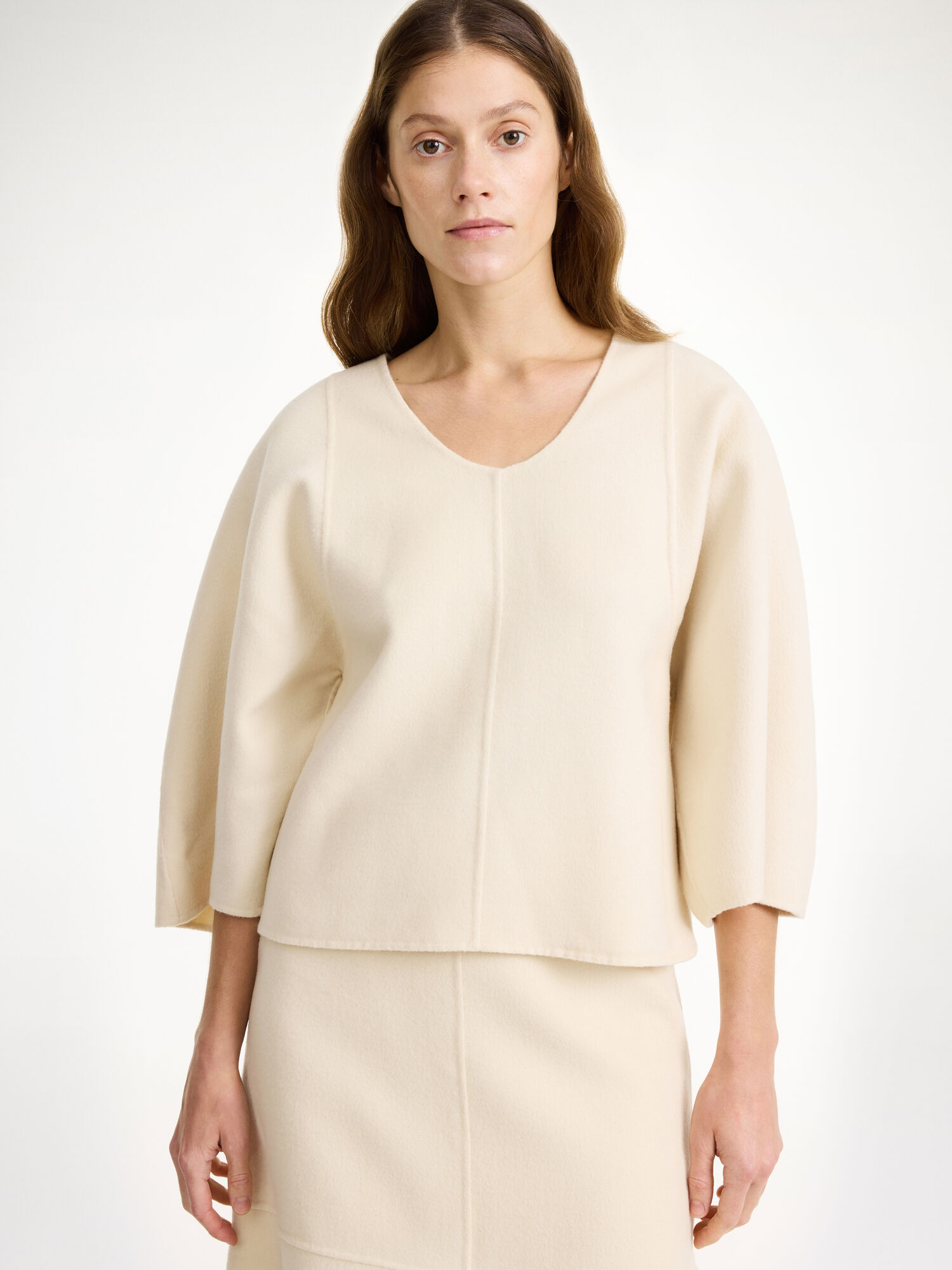 By Malene Birger Calya Wool Blouse Hemd Pearl | AT_BB54950