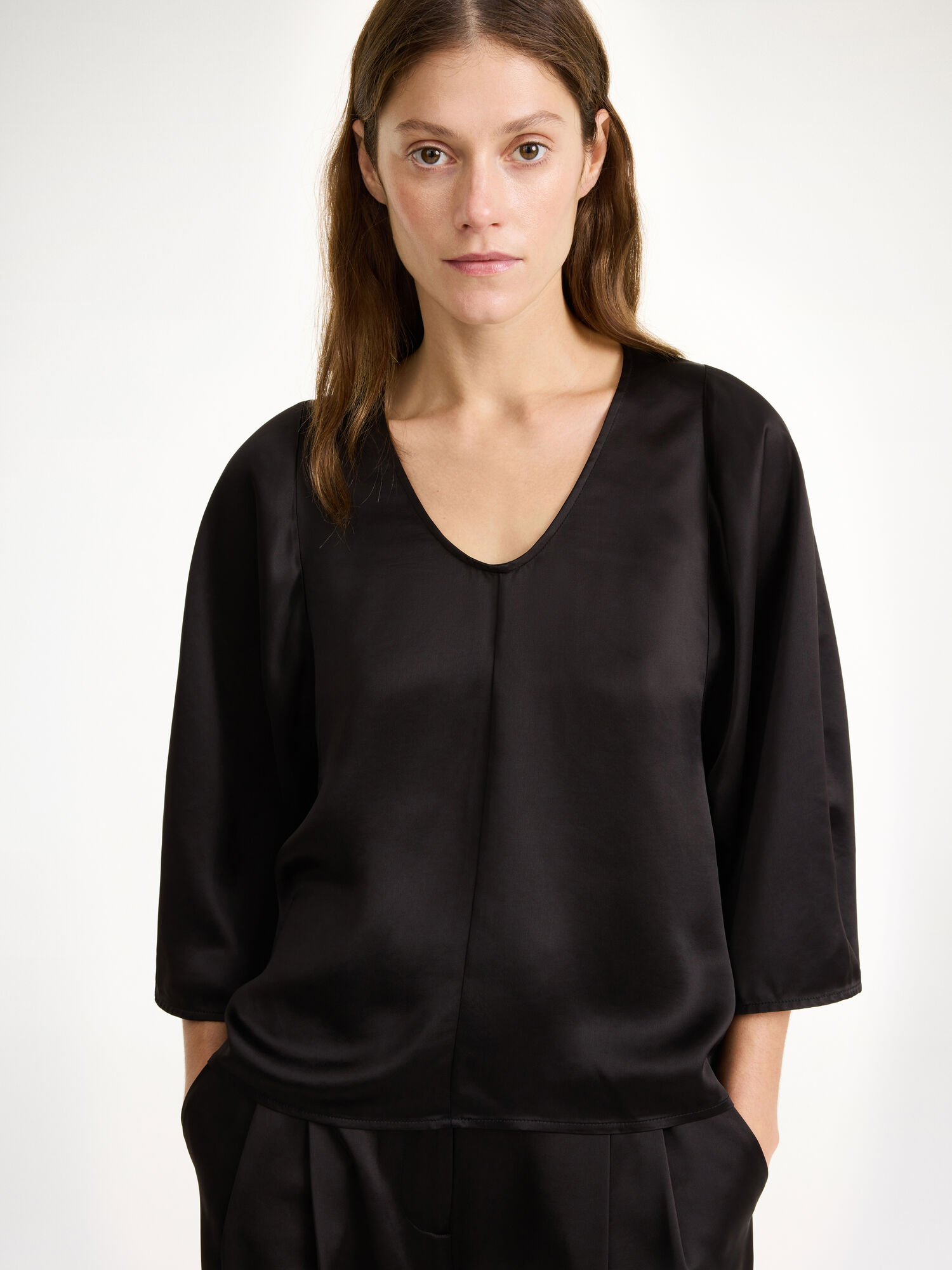 By Malene Birger Calyas Blouse Hemd Schwarz | AT_BB46382