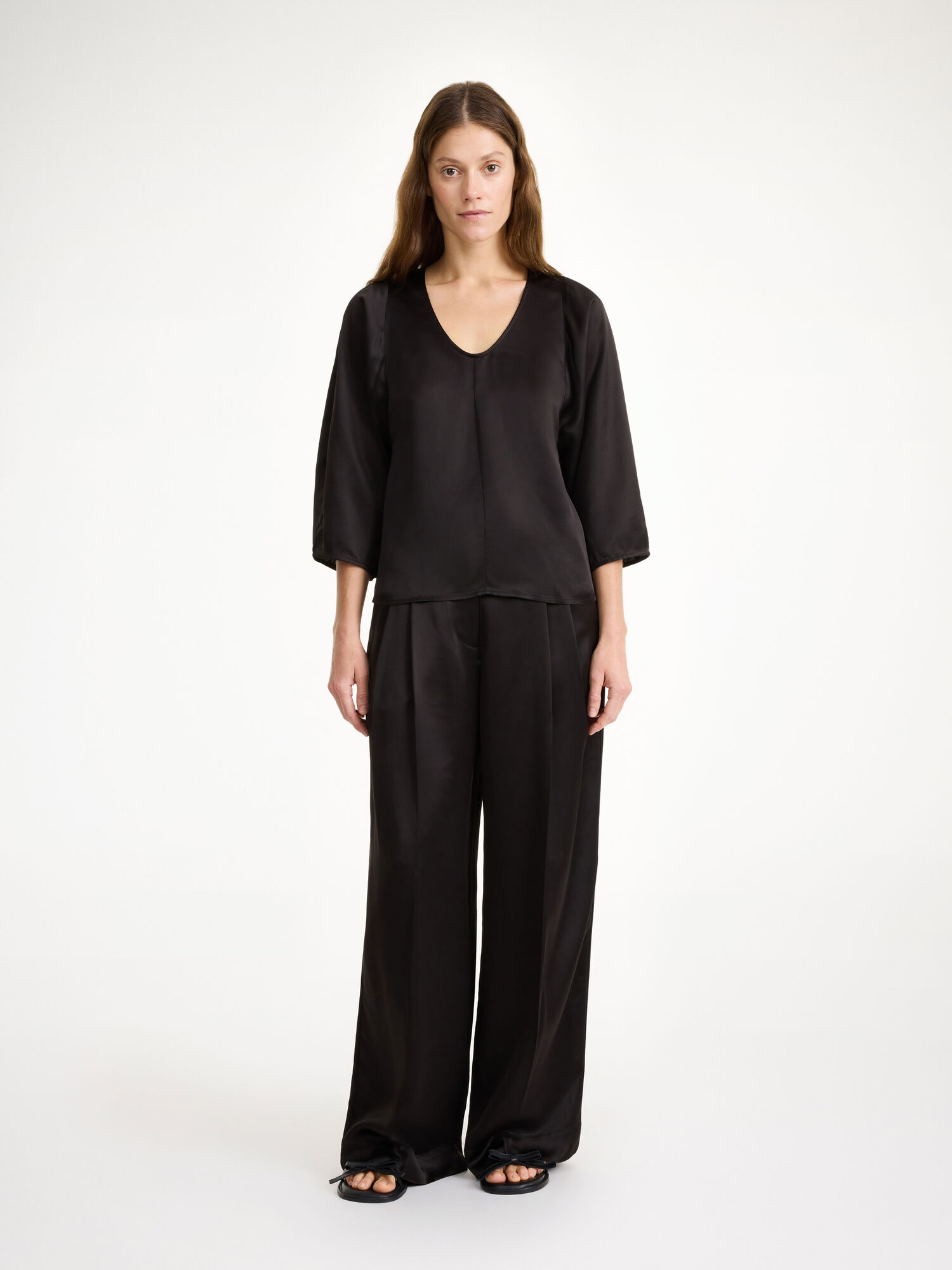 By Malene Birger Calyas Blouse Hemd Schwarz | AT_BB46382