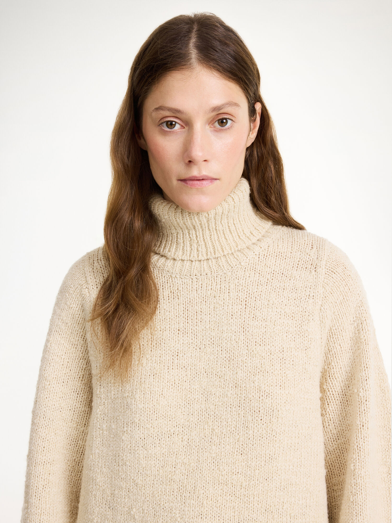 By Malene Birger Charice Wool Sweater Strickwaren Oyster Gray | AT_BB10596