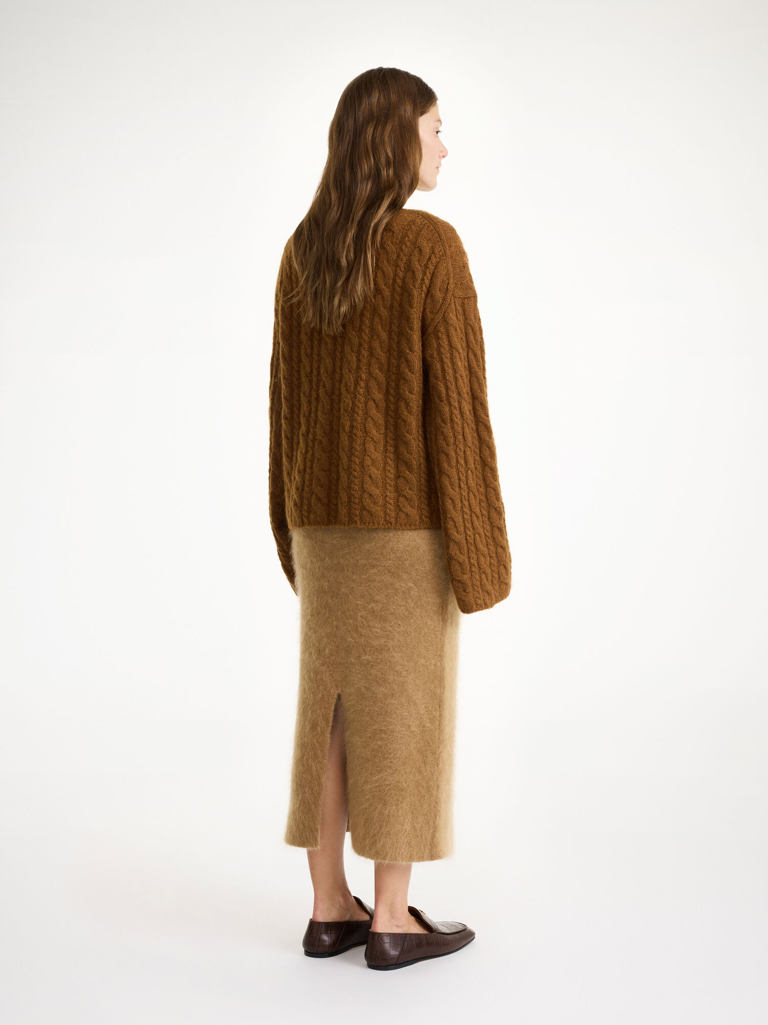 By Malene Birger Cierra Cable-knit Sweater Strickwaren Bison | AT_BB38951