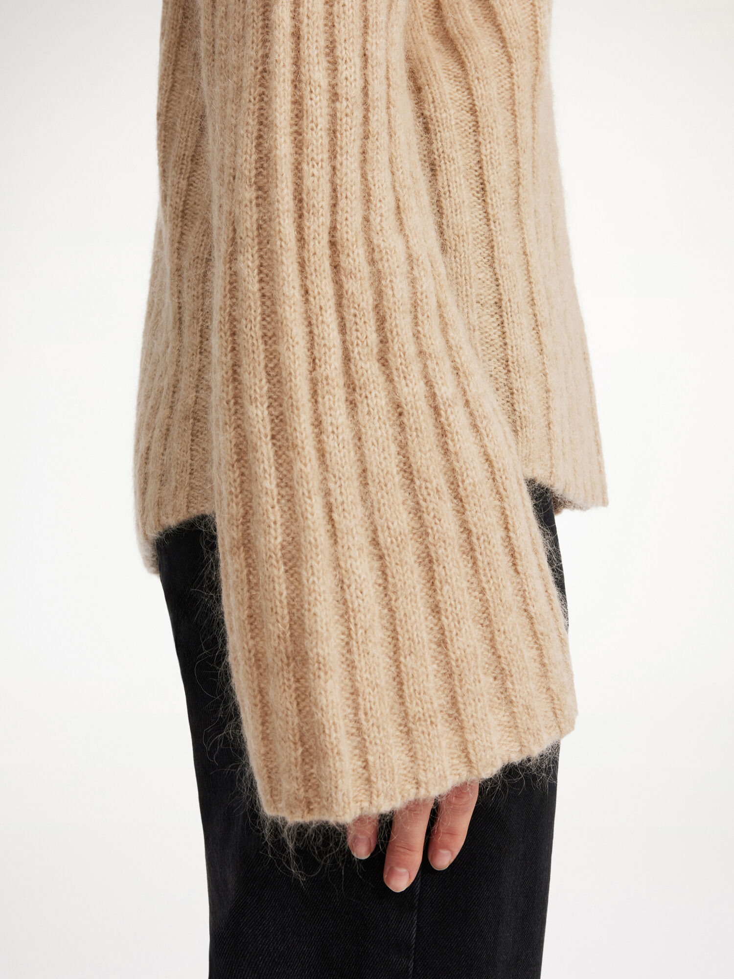 By Malene Birger Cierra Ribbed Sweater Strickwaren Beige | AT_BB52403