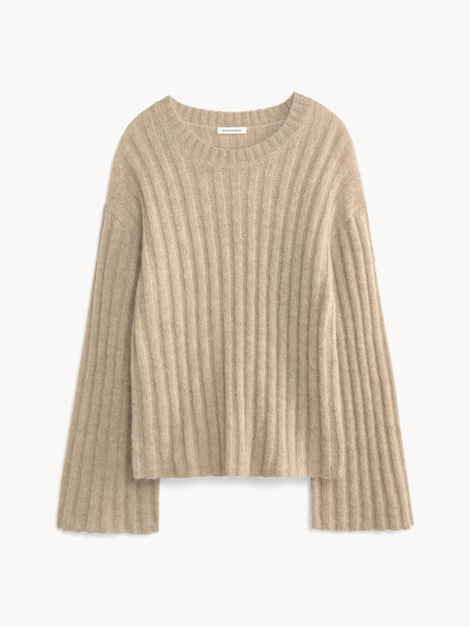 By Malene Birger Cierra Ribbed Sweater Strickwaren Beige | AT_BB52403