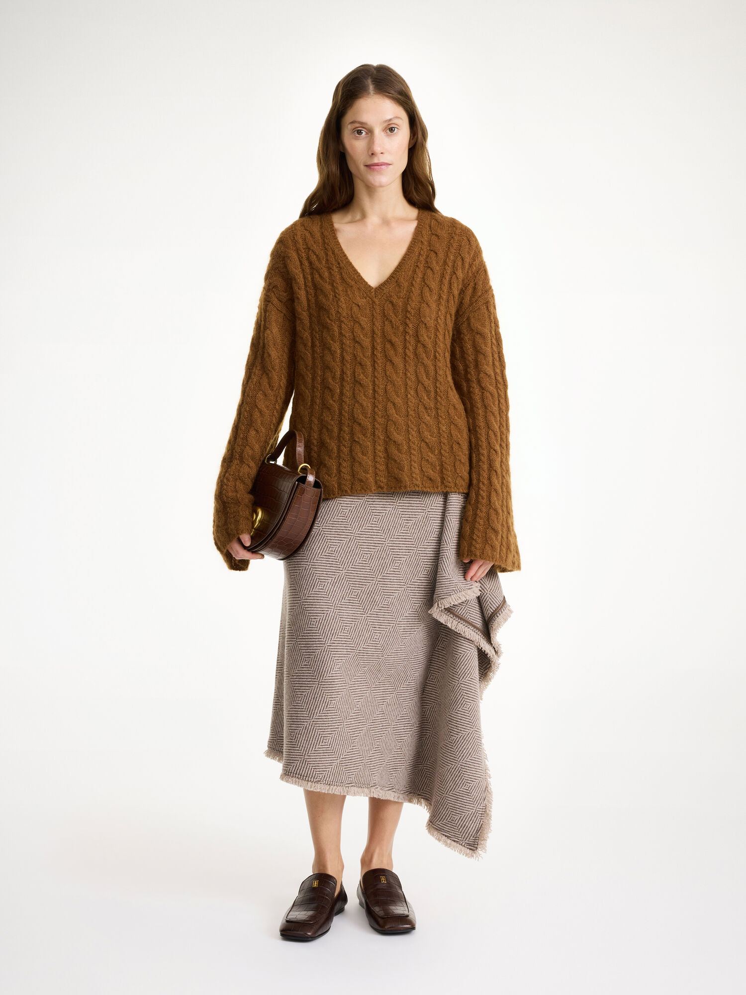 By Malene Birger Cimone Cable-knit Sweater Strickwaren Bison | AT_BB93859