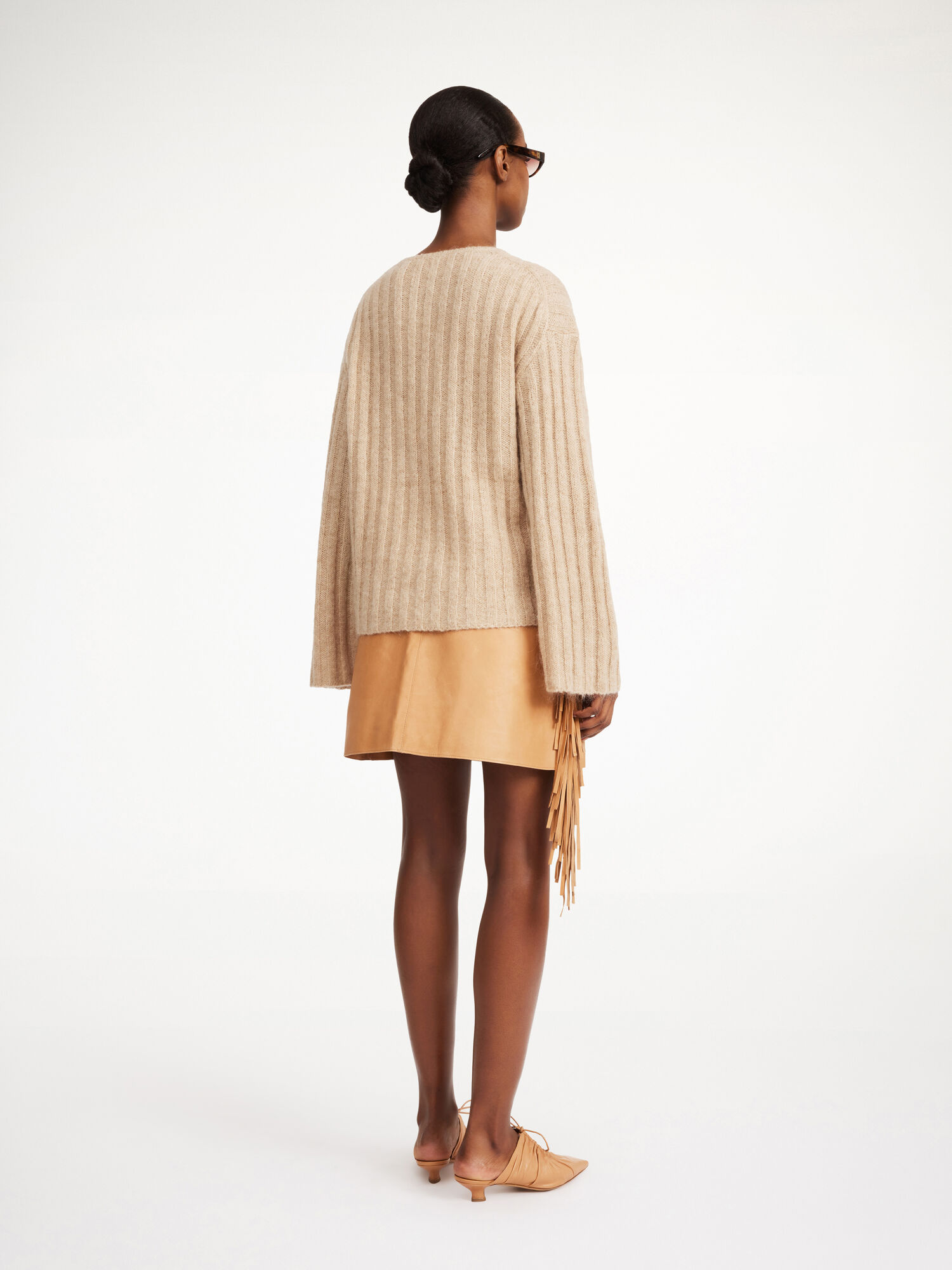 By Malene Birger Cimone Ribbed Sweater Strickwaren Beige | AT_BB65422