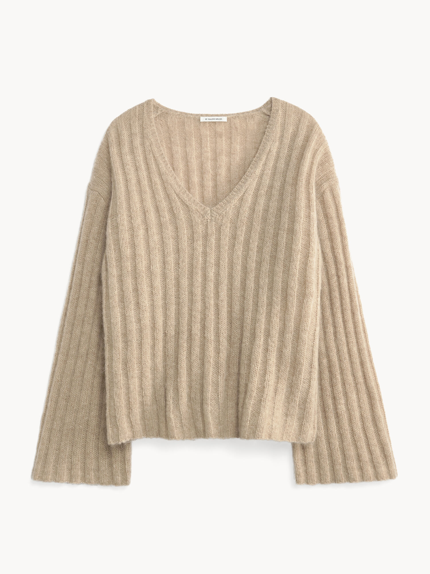 By Malene Birger Cimone Ribbed Sweater Strickwaren Beige | AT_BB65422