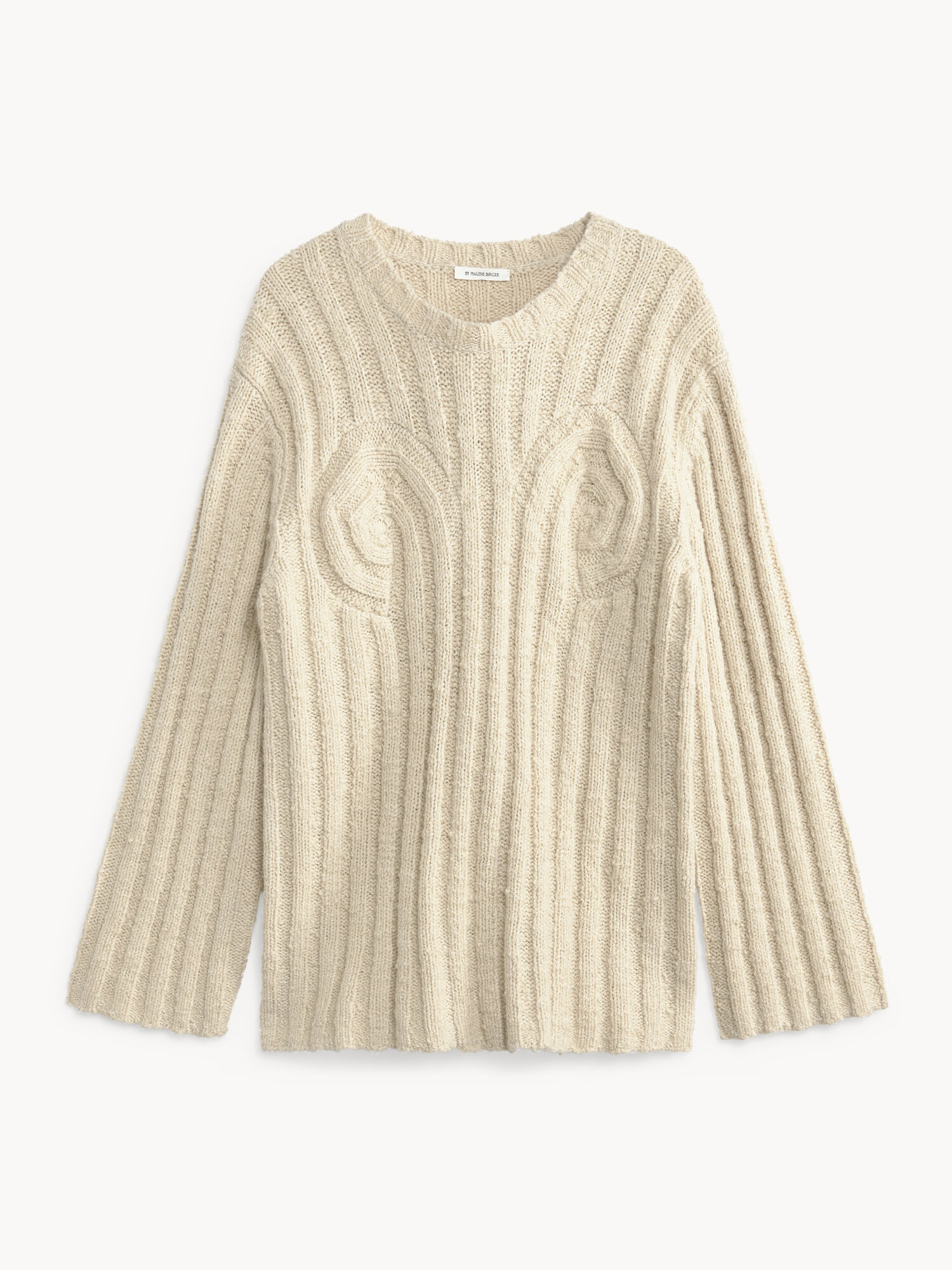 By Malene Birger Cirra Ribbed Sweater Strickwaren Oyster Gray | AT_BB41015