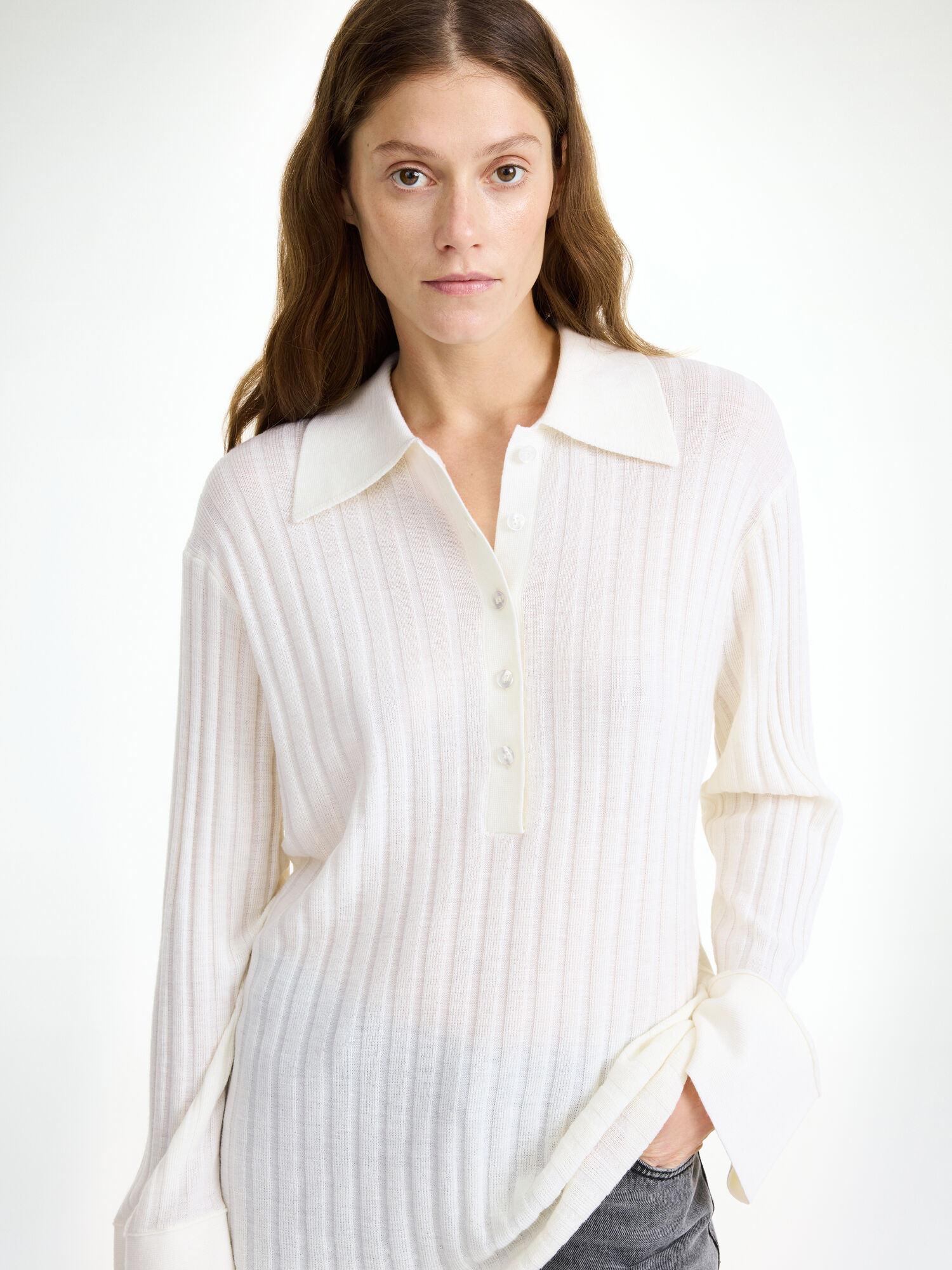 By Malene Birger Delphine Merino Wool Sweater Strickwaren Weiß | AT_BB86919