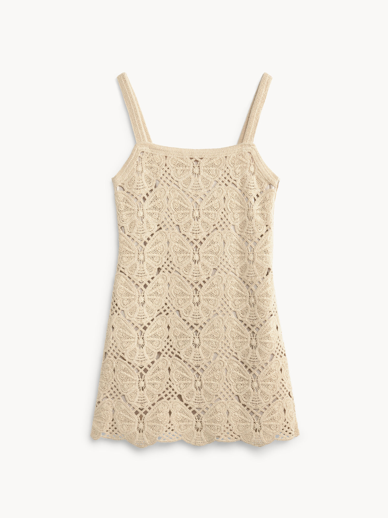 By Malene Birger Falla Crochet Mini Dress Strickwaren Oyster Gray | AT_BB40698