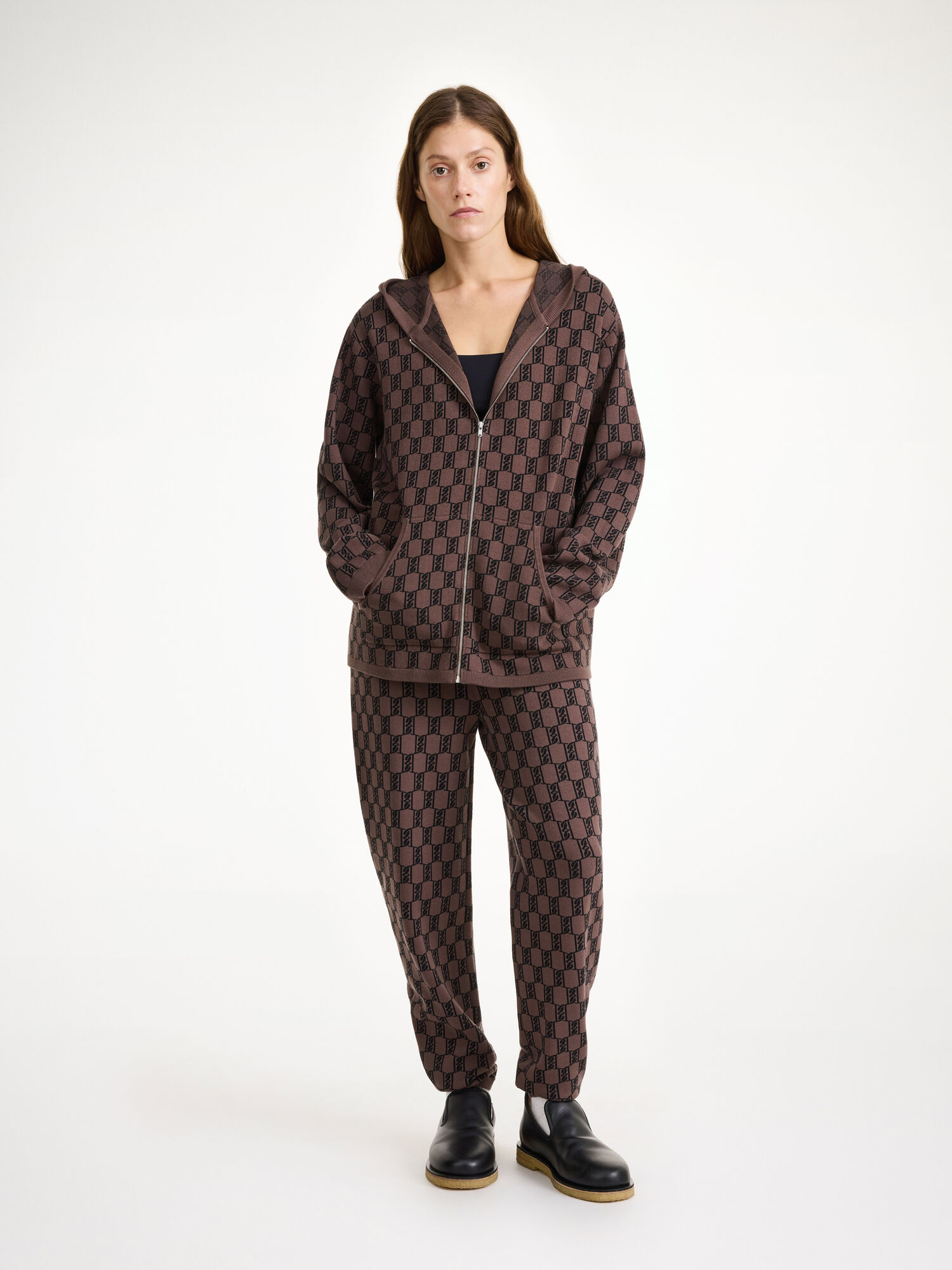 By Malene Birger Felipa Knitted Hoodie Freizeitkleidung Dunkel | AT_BB26843