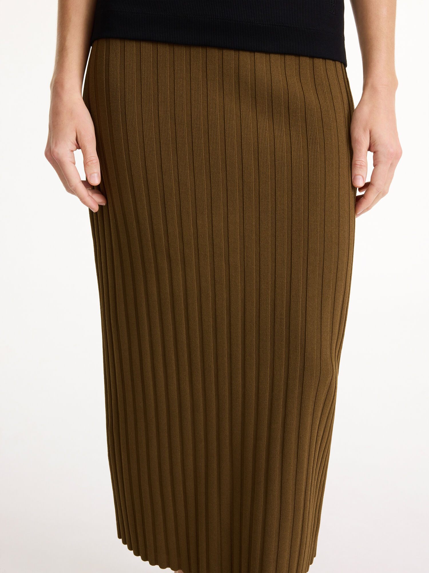 By Malene Birger Fiemme Midi Skirt Strickwaren Shitake | AT_BB58865