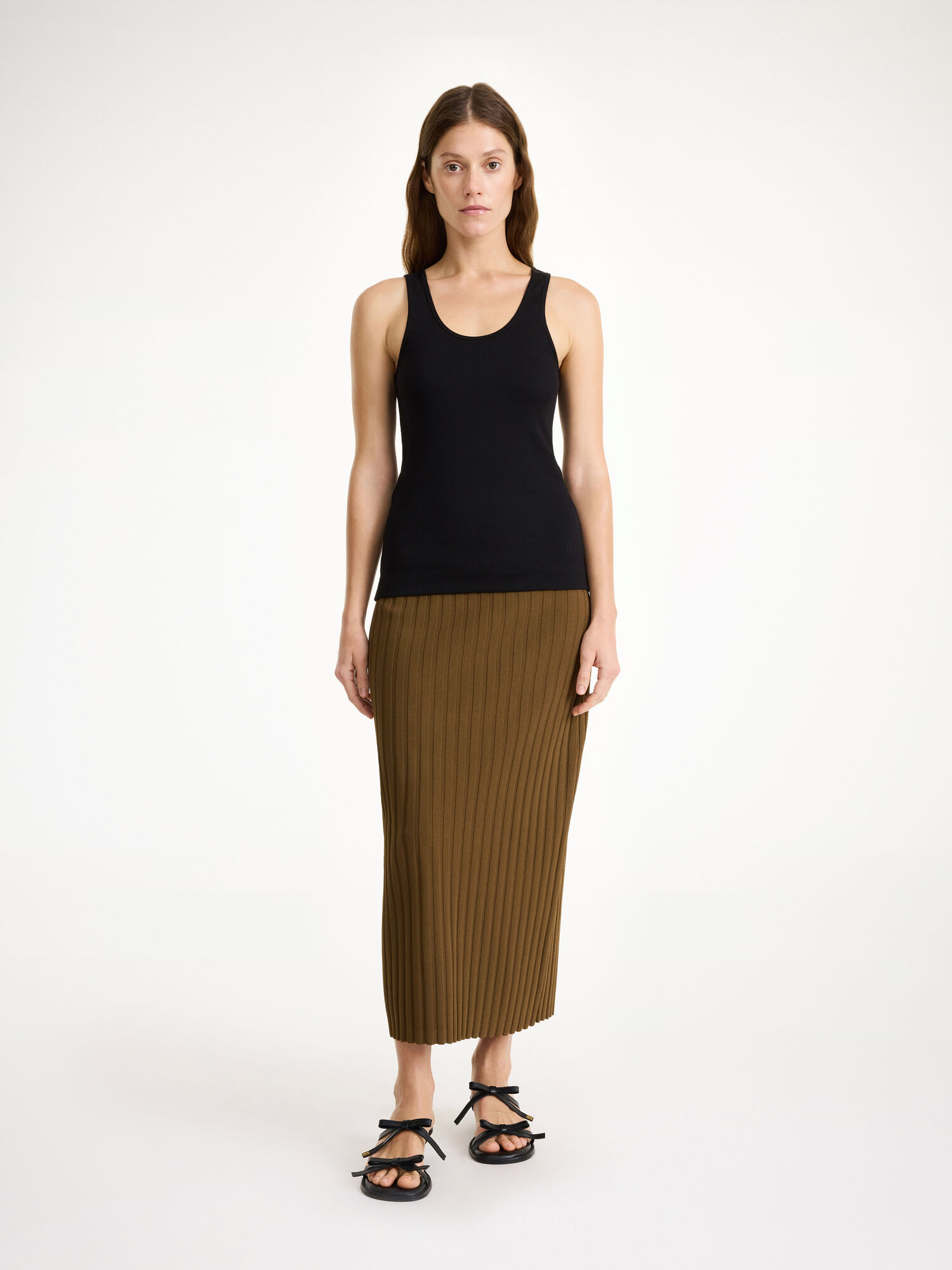 By Malene Birger Fiemme Midi Skirt Strickwaren Shitake | AT_BB58865