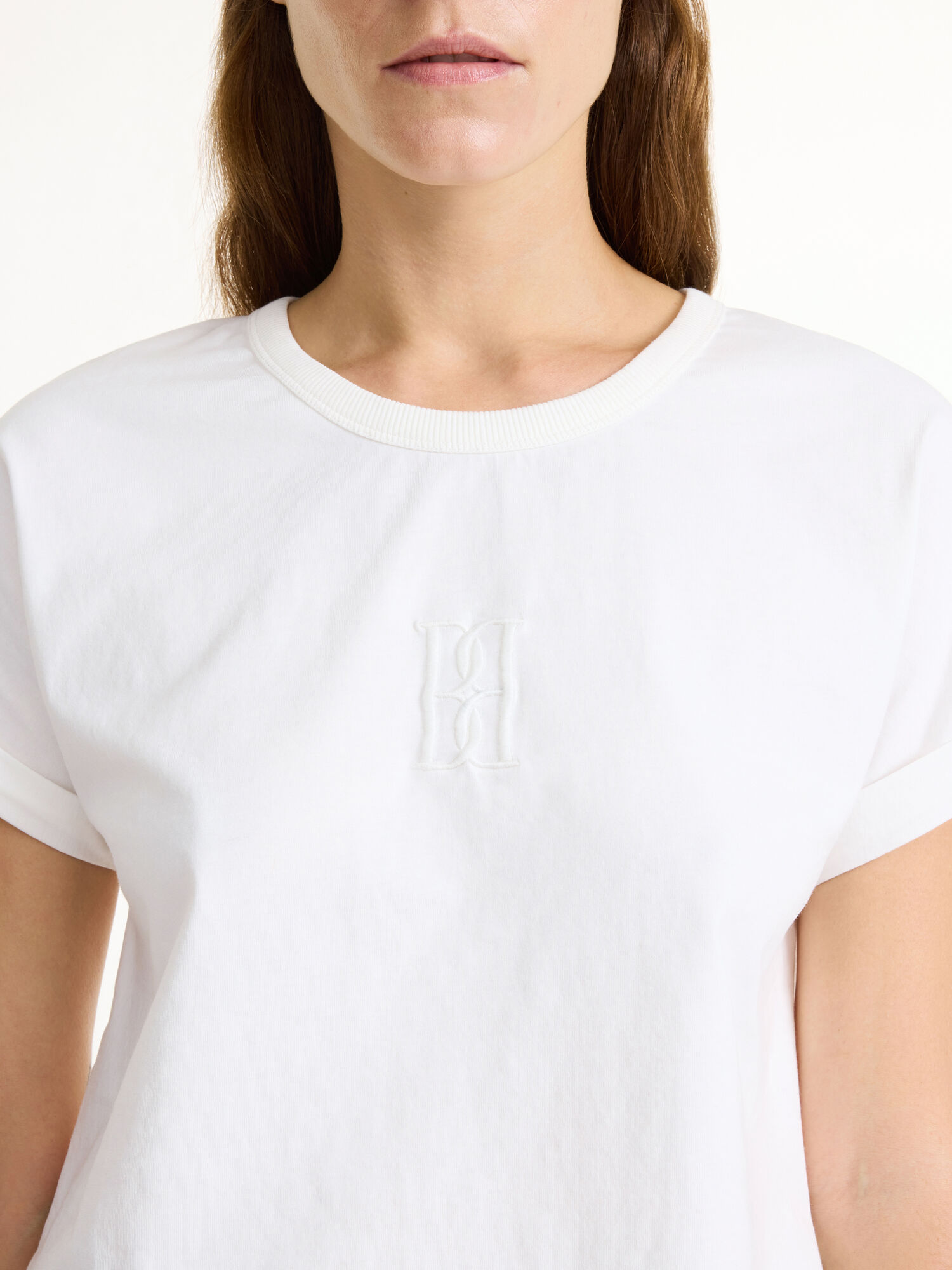 By Malene Birger Hedalia Organic Cotton T-shirt Oberteile Weiß | AT_BB81126