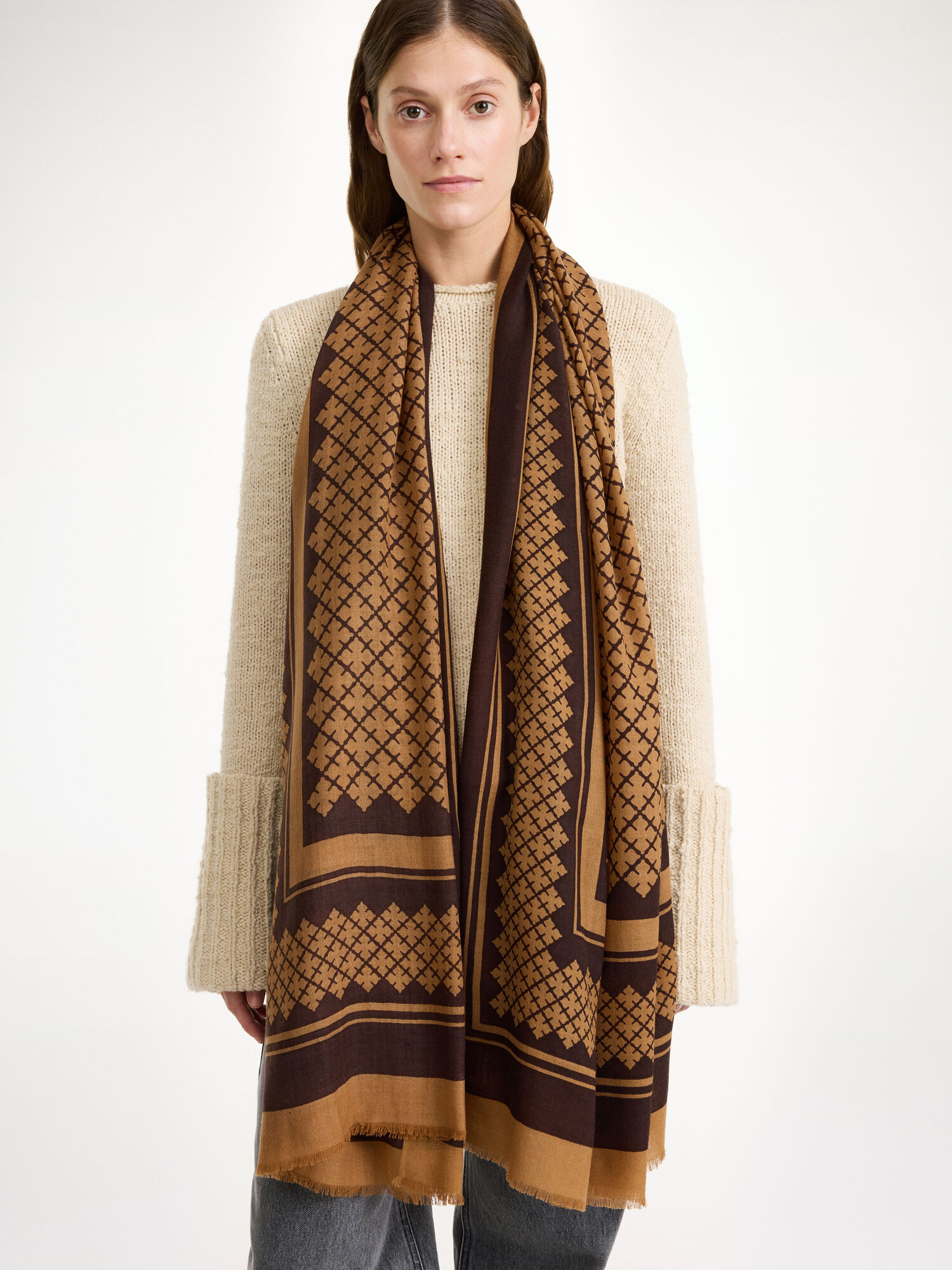 By Malene Birger Julee Wool Schals Bison | AT_BB41828