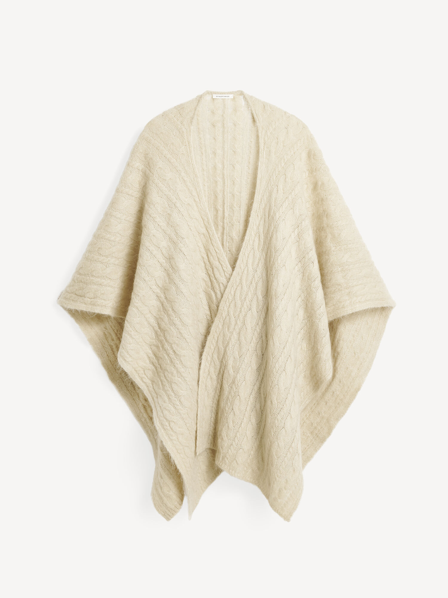 By Malene Birger Kassillas Wool-blend Poncho Strickwaren Oyster Gray | AT_BB20022