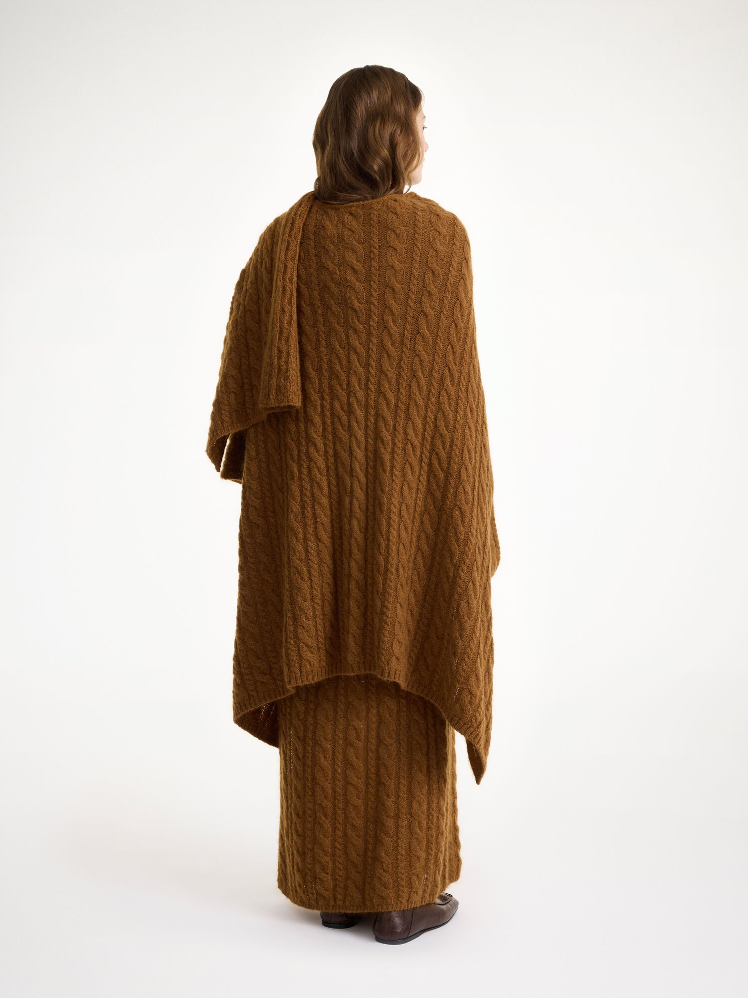 By Malene Birger Kassillas Wool-blend Poncho Strickwaren Bison | AT_BB39757